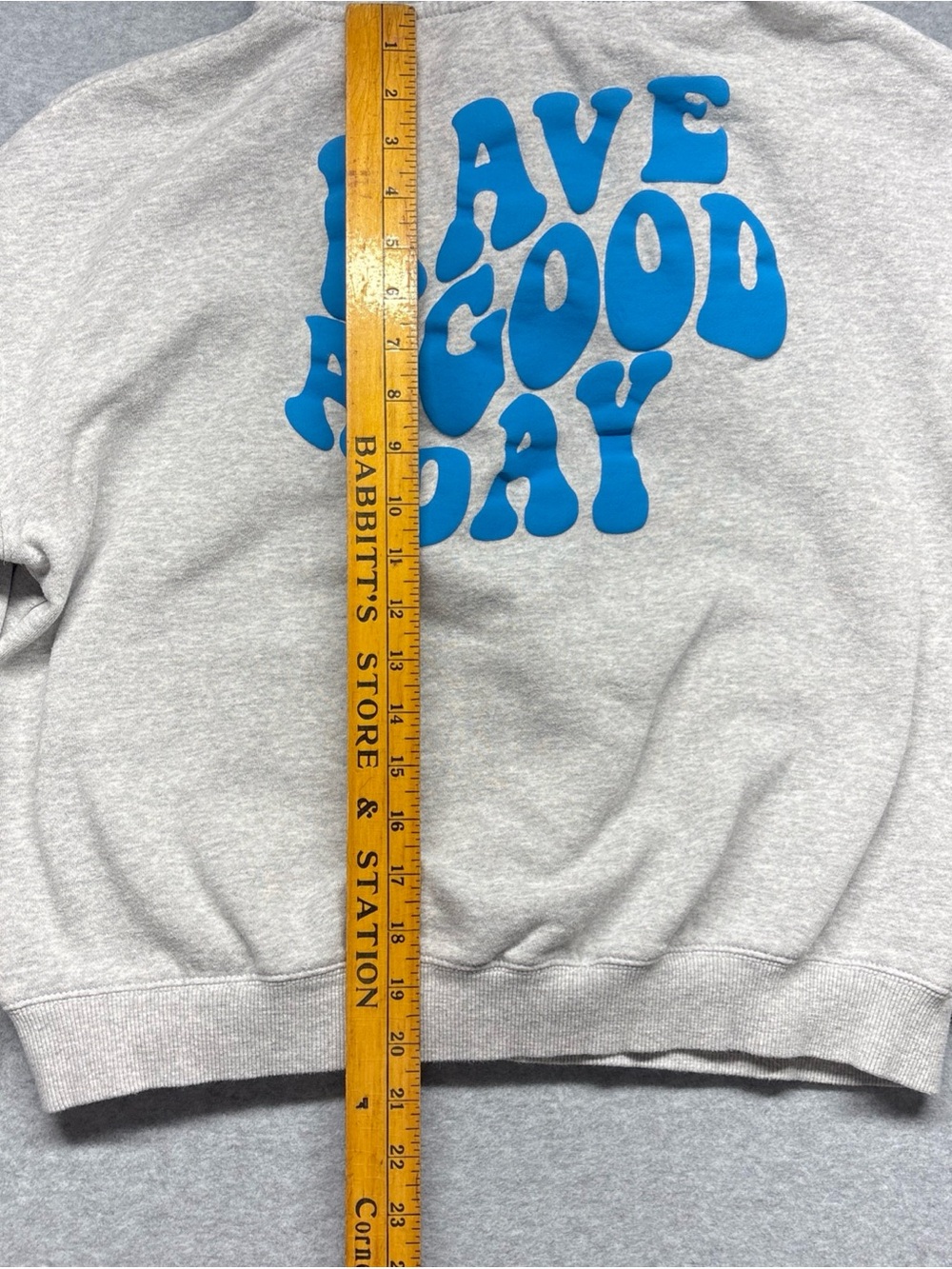 Women's Gray Hoodie‎ Sweatshirt with Blue Chest Logo - Picture 9 of 11